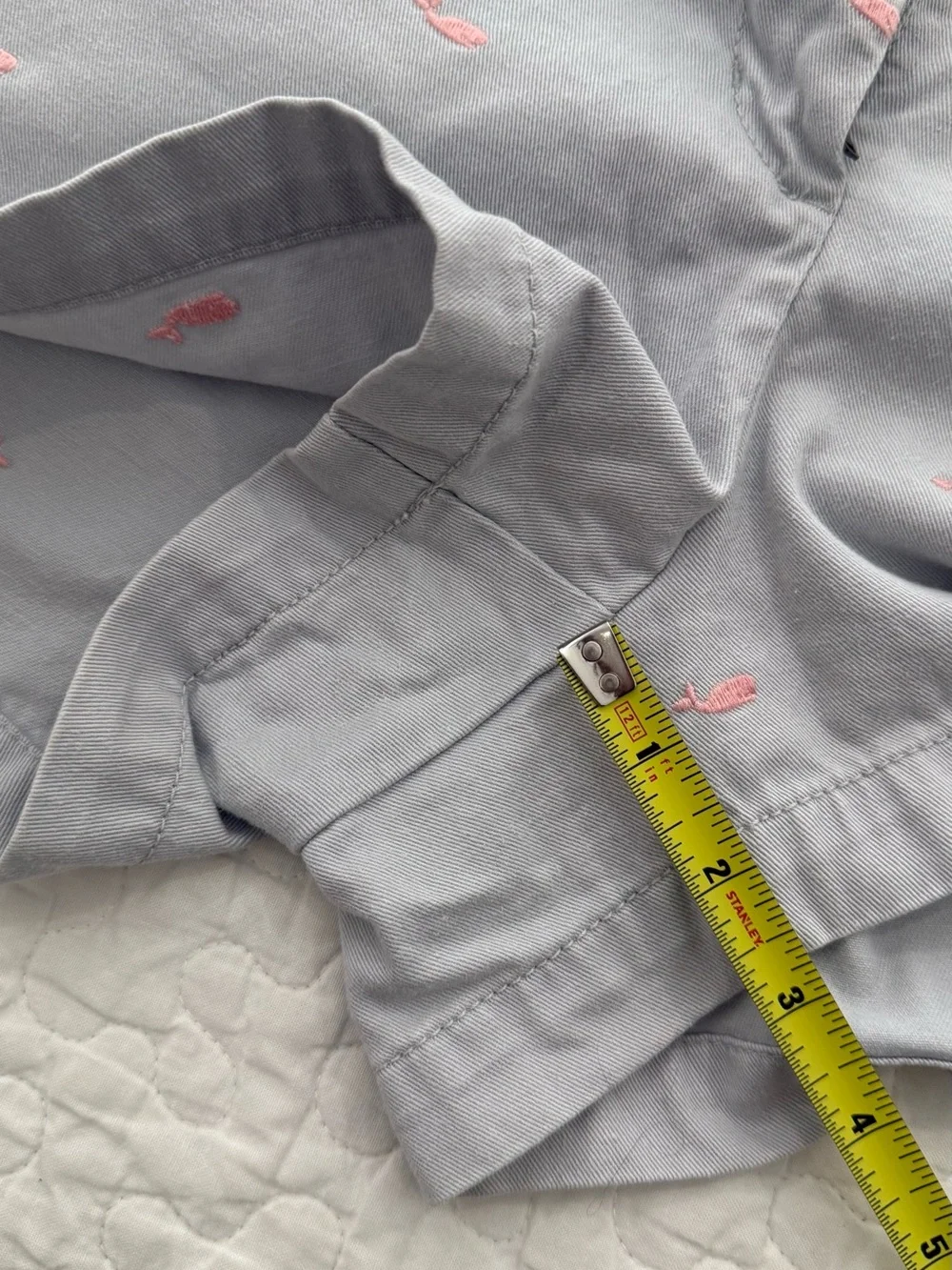 JCrew chinos Gray Cotton Shorts with whale 🐳 accent